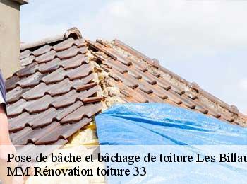 Pose de bâche et bâchage de toiture  les-billaux-33500 MM Rénovation toiture 33