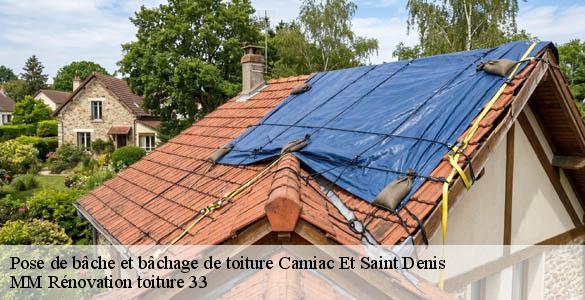 Pose de bâche et bâchage de toiture  camiac-et-saint-denis-33420 MM Rénovation toiture 33