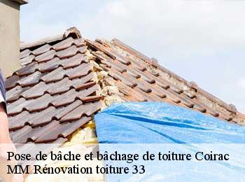 Pose de bâche et bâchage de toiture  coirac-33540 MM Rénovation toiture 33