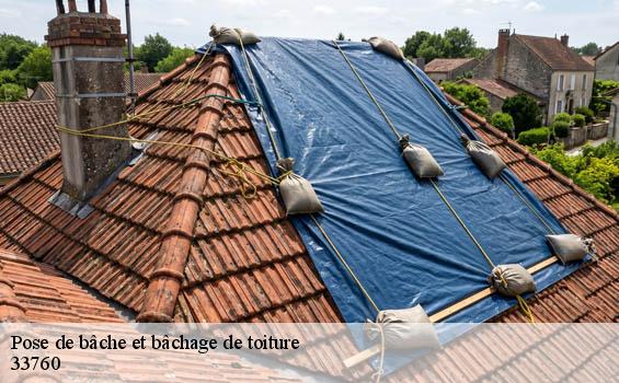 Pose de bâche et bâchage de toiture  soulignac-33760 MM Rénovation toiture 33