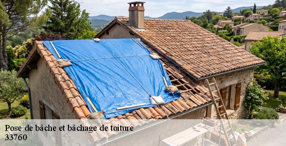 Pose de bâche et bâchage de toiture  soulignac-33760 MM Rénovation toiture 33