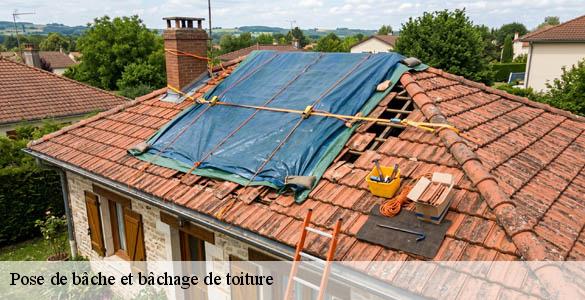 Pose de bâche et bâchage de toiture  soulignac-33760 MM Rénovation toiture 33