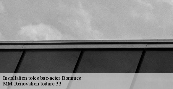 Installation toles bac-acier  bommes-33210 MM Rénovation toiture 33