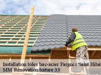 Installation toles bac-acier  fargues-saint-hilaire-33370 MM Rénovation toiture 33