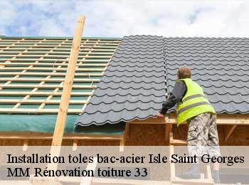 Installation toles bac-acier  isle-saint-georges-33640 MM Rénovation toiture 33