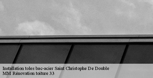Installation toles bac-acier  saint-christophe-de-double-33230 MM Rénovation toiture 33