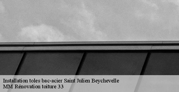 Installation toles bac-acier  saint-julien-beychevelle-33250 MM Rénovation toiture 33