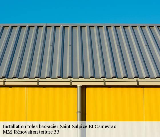 Installation toles bac-acier  saint-sulpice-et-cameyrac-33450 MM Rénovation toiture 33