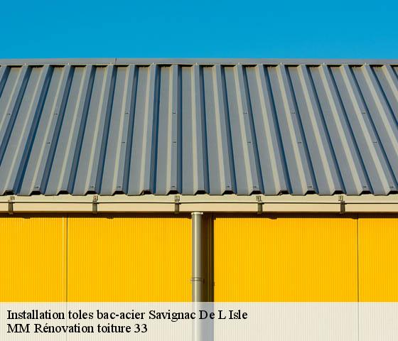 Installation toles bac-acier  savignac-de-l-isle-33910 MM Rénovation toiture 33