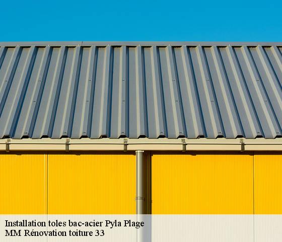 Installation toles bac-acier  pyla-plage-33115 MM Rénovation toiture 33